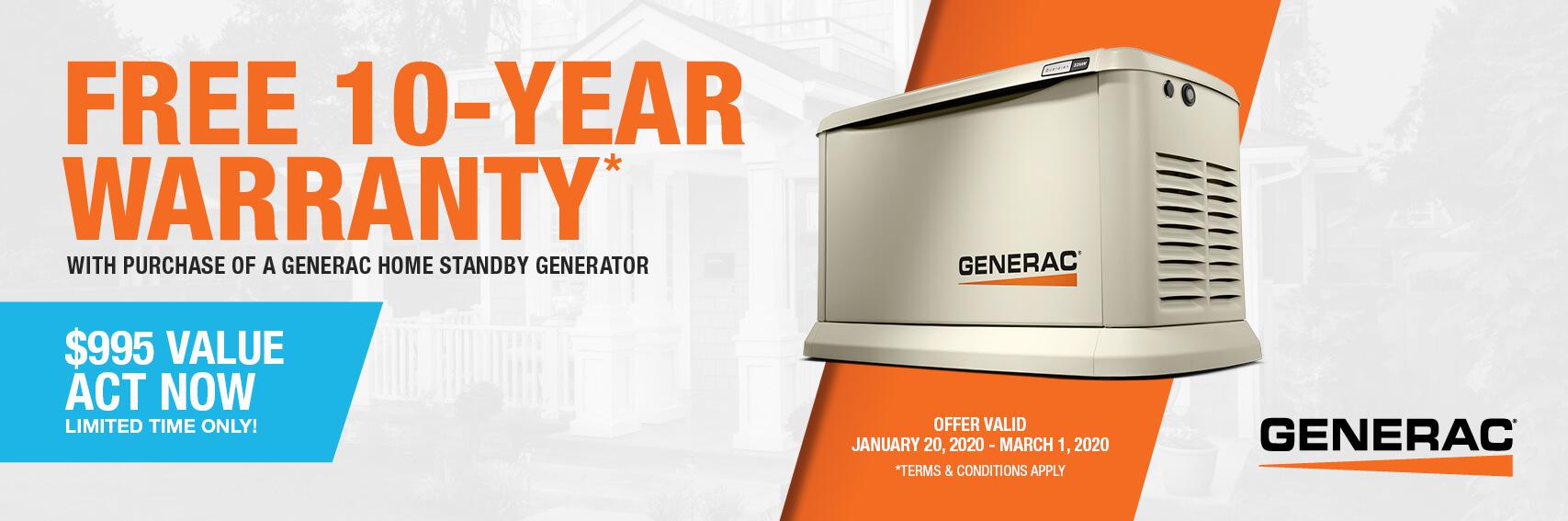 Homestandby Generator Deal | Warranty Offer | Generac Dealer | Southern KY, Northern TN, KY